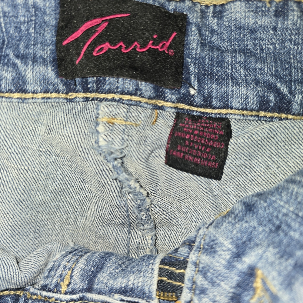 TORRID Denim Mini Skort with Pockets - Picture 3 of 6